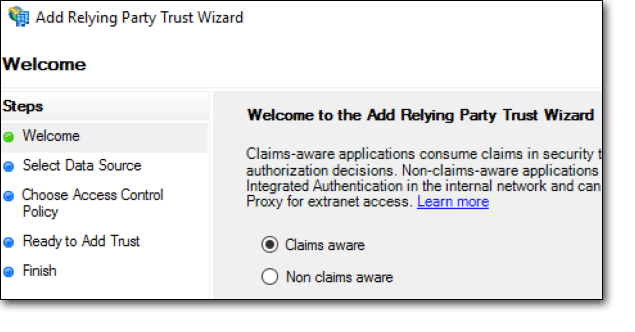 Claims-aware applications