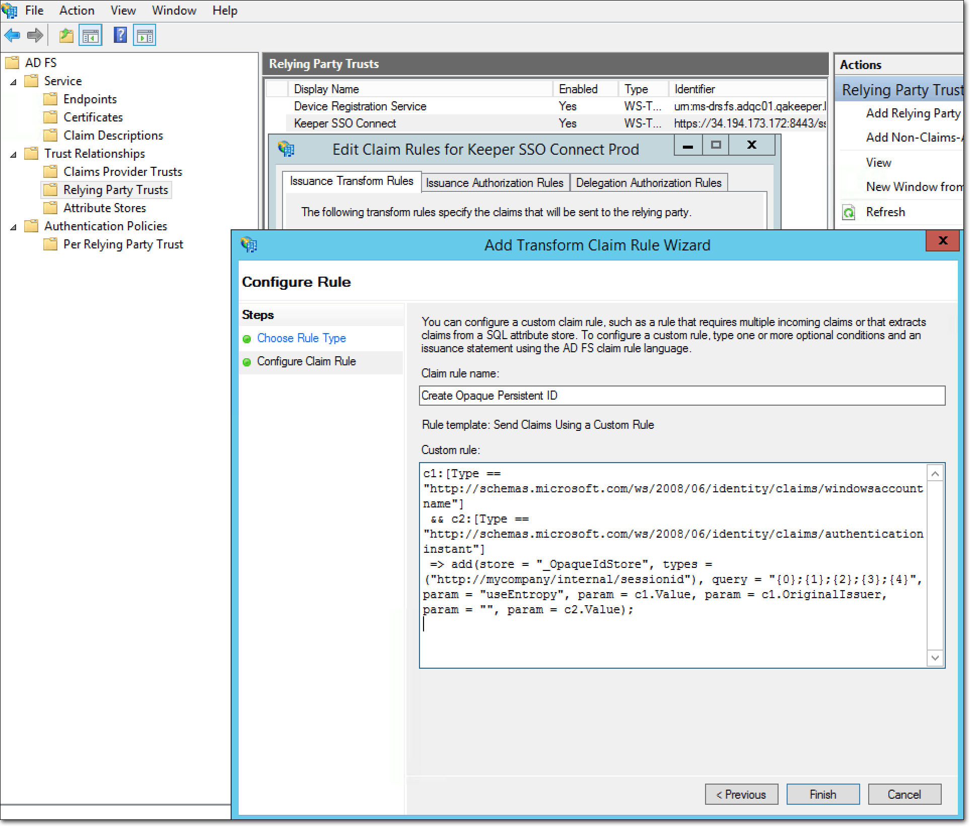 Create Opaque Persistent ID