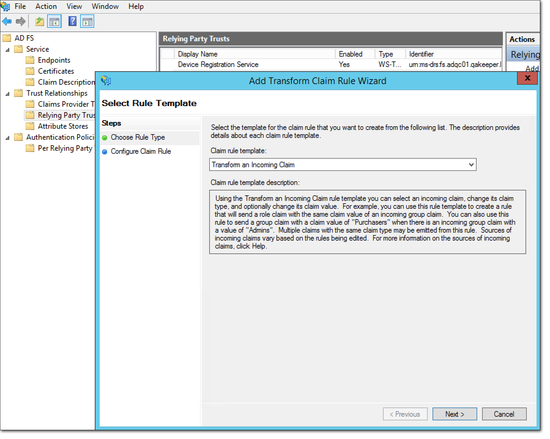Transform an Incoming Claim